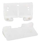 US Hardware WP-8814C Series Drawer Guide, For: 1-5/16 in Track, Plastic, White